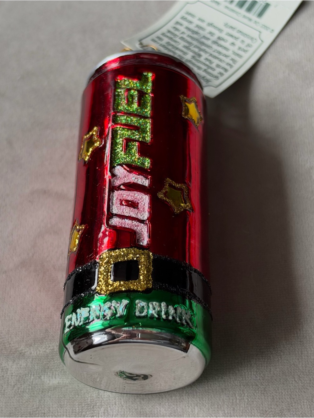 Old World Christmas Glass Ornament Joyfuel Energy Drink New